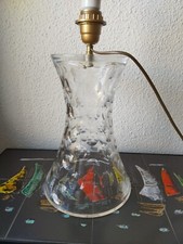 Pied De Lampe Verre Nid D Abeille Année 70     