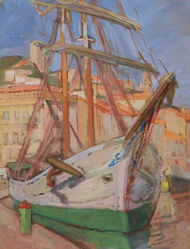 Tableau paysage marine bateau
