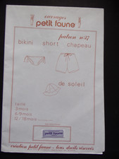 § patron ancien PETIT FAUNE