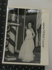 Vintage photo 9x7" - 1954 pretty woman in white gown at a convention in Nice, Fr