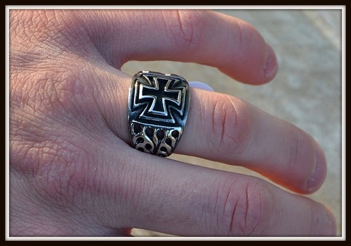 Bague chevalière croix malte - bague,