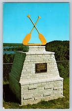 Postcard Michigan Canoe Racing