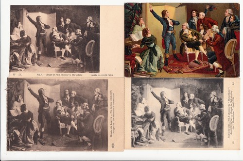 Lot old postcards paintings - lot,