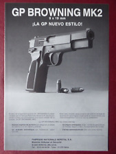 4/1986 PUB FN HERSTAL GP BROWNING MK2 PISTOLET PISTOL ORIGINAL SPANISH AD