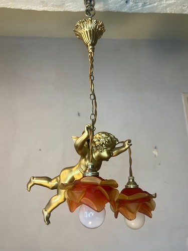 Petite lustre ange ailé - lustre,
