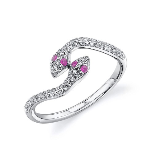 Serpent diamant saphir rose - serpent,