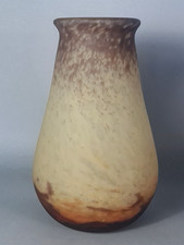 Muller frères Luneville vase ovoïde en pate de verre marmoréen 28x18 cm C485