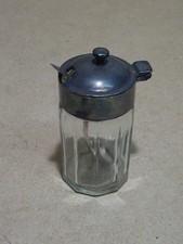 Ancien Pot à Moutarde en verre Complet.