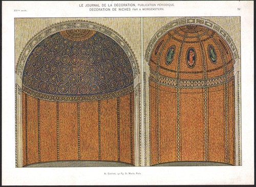 1910 lithographie alcôve - lithographie,