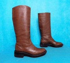 bottes cavalières ROBERT CLERGERIE  cuir marron pointure 5,5 ou 38 EU