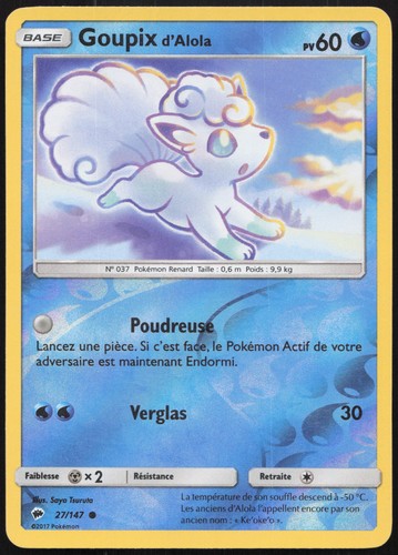 Carte pokémon goupix alola - pokémon, d'alola
