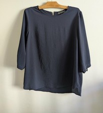 Blouse bleu marine polyester