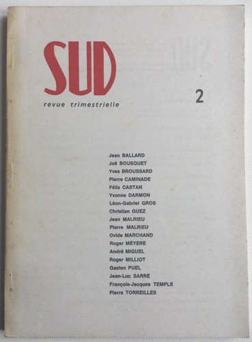 Sud revue littéraire - sud,