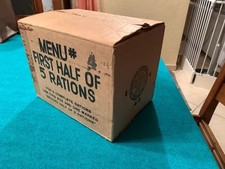 RECHERCHE carton boîte ration us First half menu 4 us WW2