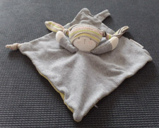 T3G / doudou plat lapin lutin gris vert les petits dodos MOULIN ROTY