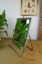 Ancien Miroir de Barbier, biseauté, chromé, art déco