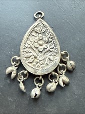 Ancien Pendentif Argent Massif 925 Créateur Breloque Art deco nouveau ethnique 