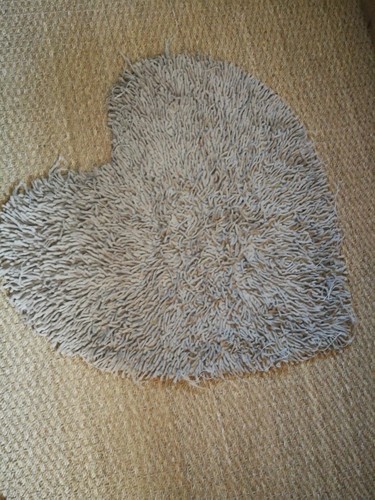 Tapis coeur tissu vertbaudet - coeur,