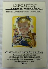 Affiche Exposition Jean-Adrien MERCIER Sainte Gemmes sur Loire 1994