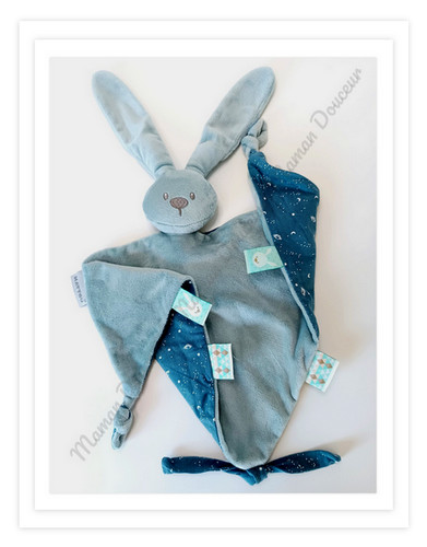 Doudou plat triangle lapin - doudou,