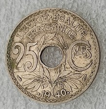 25 centimes 1940  LINDAUER  ..