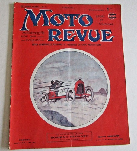 Moto revue mars 1921 - moto, n°71