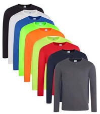 Hommes Manches Longues Respirant Wicking Polyester Refroidir Athlétique T-Shirt