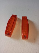 2 cabochons orange de feux