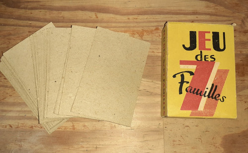 Ancien jeu cartes 7 - jeu, de