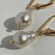 boucles d'oreilles pl or perle