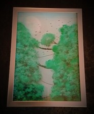 Spray Art - Papier photo sous cadre : Tropical Jungle