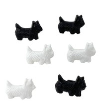 Bouton Chien Ecossais 17mm avec Attache Dos Lot de 6 -  Bouton Fantaisie Couture