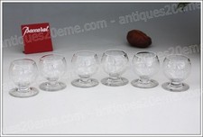 Set 6 verres à apéritif cristal de Baccarat modèle Fontenay - Aperitif glasses