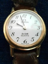 Montre Omega DeVille femme mouvement électronic 591.0011 à quartz, plaqué or