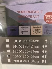 PROTÈGE MATELAS ALÈSE BARRIERE ACARIENS ANTI-ALLERGIQUE DIMENSION AU CHOIX 