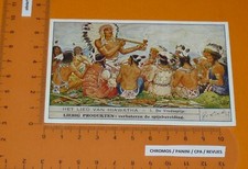 CHROMO LIEBIG 1948 S 1465 LE CHANT DE HIAWATHA N°1 CALUMET DE LA PAIX INDIENS