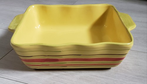 Superbe plat jaune signé - superbe,