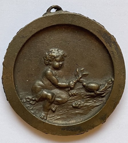 Pendentif médaillon bronze - pendentif,