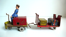 ANCIEN CHARIOT DE GARE  TÔLE Lg 18cm  ANNÉES 30/50    ÉTAT DE JEU  FONCTIONNE