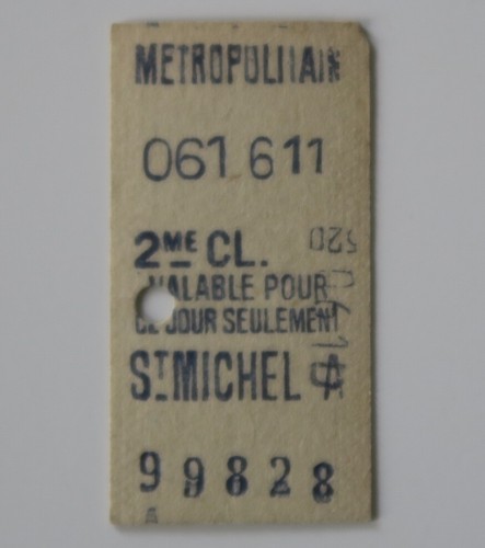 Ancien ticket paris - ancien,