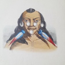 BRESIL MAXOUROUNAS  COSTUME GRAVURE COULEURS 1843 G10