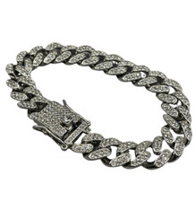 Bracelet Cubain Couleur Argent