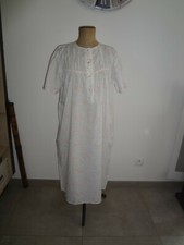 46 48 NUISETTE ROBE NUIT DESHABILLE LEGER NEGLIGE COTON SAUT LIT CHEMISE SEXY PE