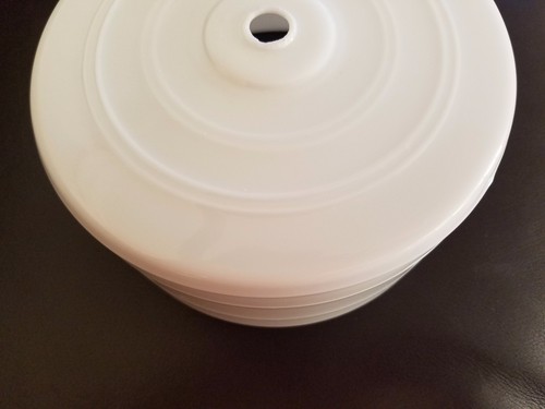 Vintage white milk glass flush