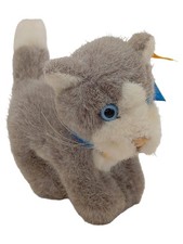 Steiff peluche chat gris nœud - peluche,