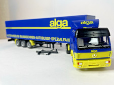 Herpa Mercedes Benz semi-remorque valise camion Alga bleu jaune H0 1:87 dans ...