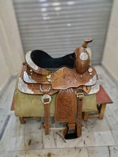 selle western show cuir avec