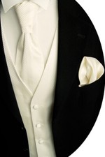 Plastron Gilet Mariage Pochette de Costume Cravate N° 14.1 Gr. 44-62 & 90-114