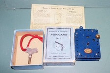MECCANO France Paris  Moteur mécanique n° 1 + boite + clé + notice + engrenage