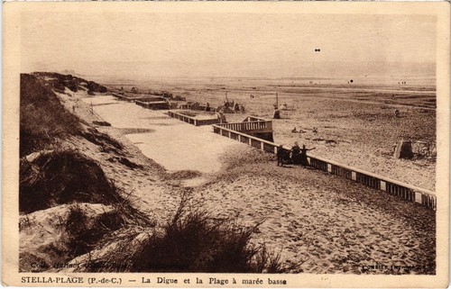 Cpa stella plage digue et - cpa,